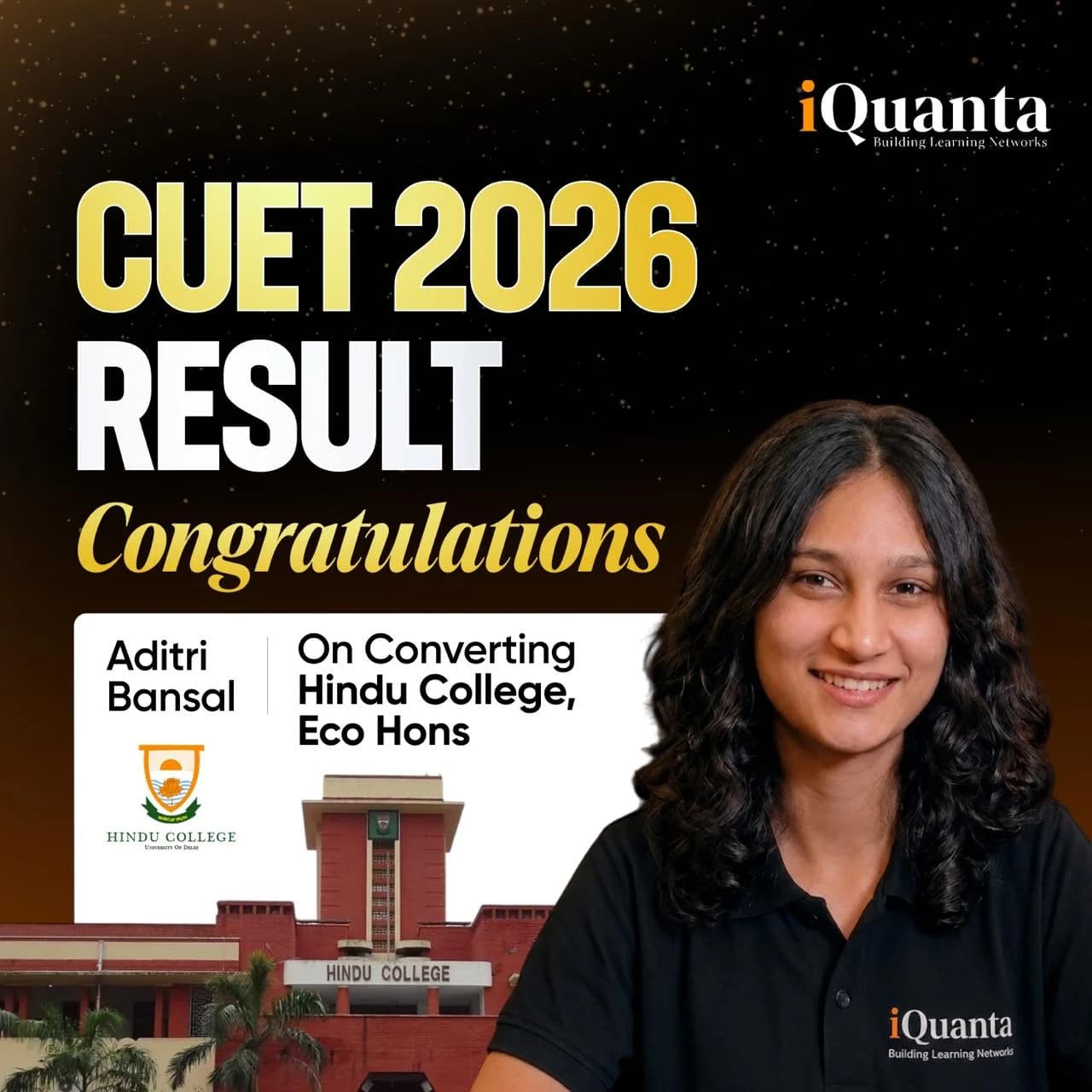 Aditri Bansal - iQuanta CUET Topper