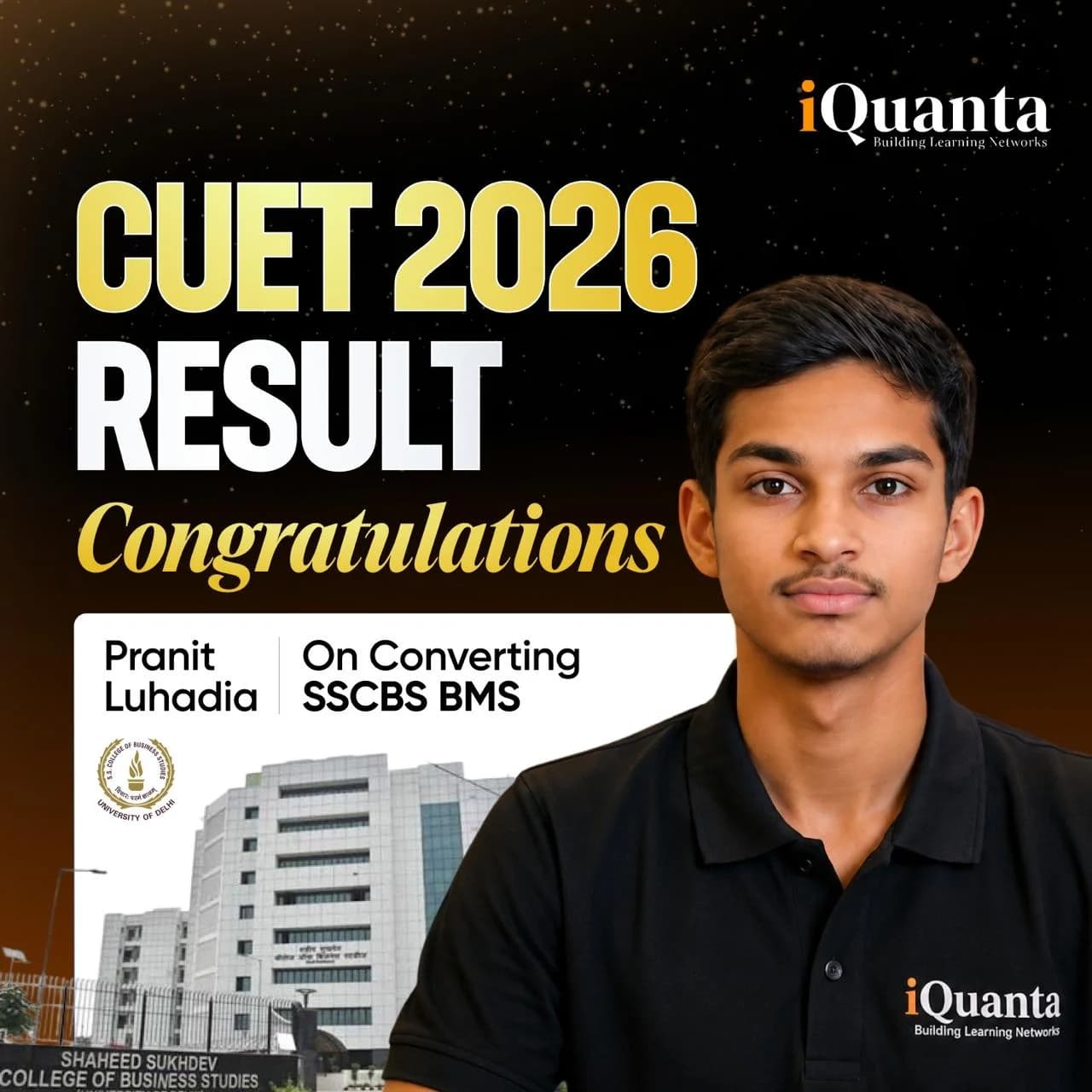 Pranit Luhadia - iQuanta CUET Topper