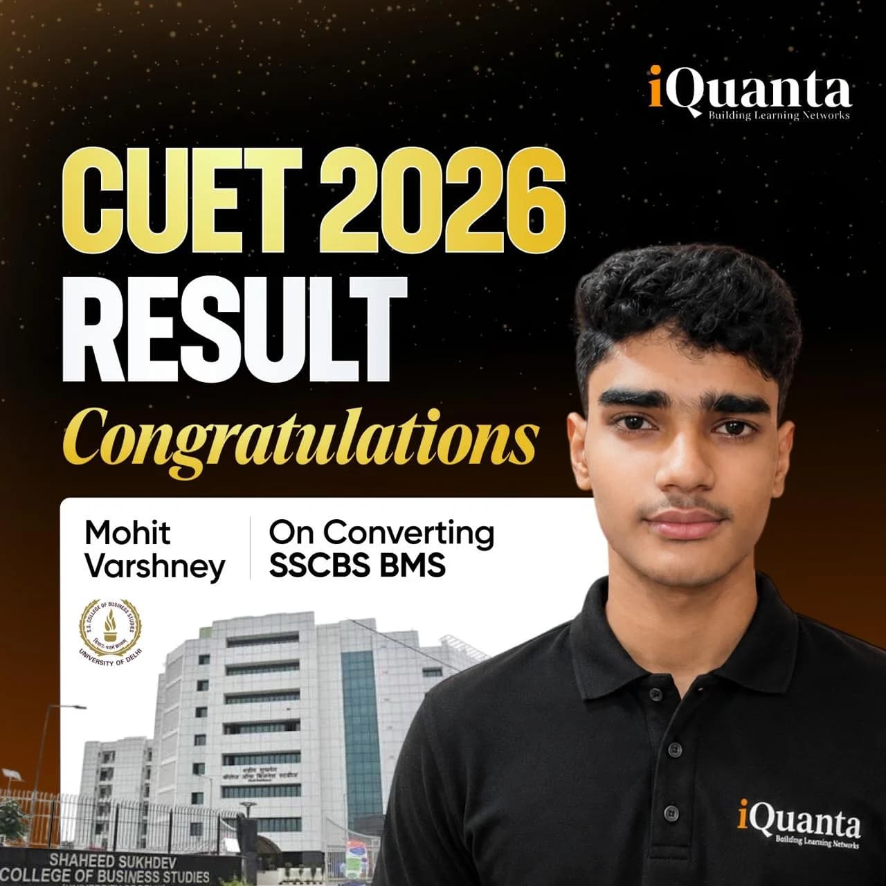 Mohit Varshney - iQuanta CUET Topper