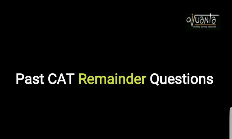 Past CAT Remainder Questions