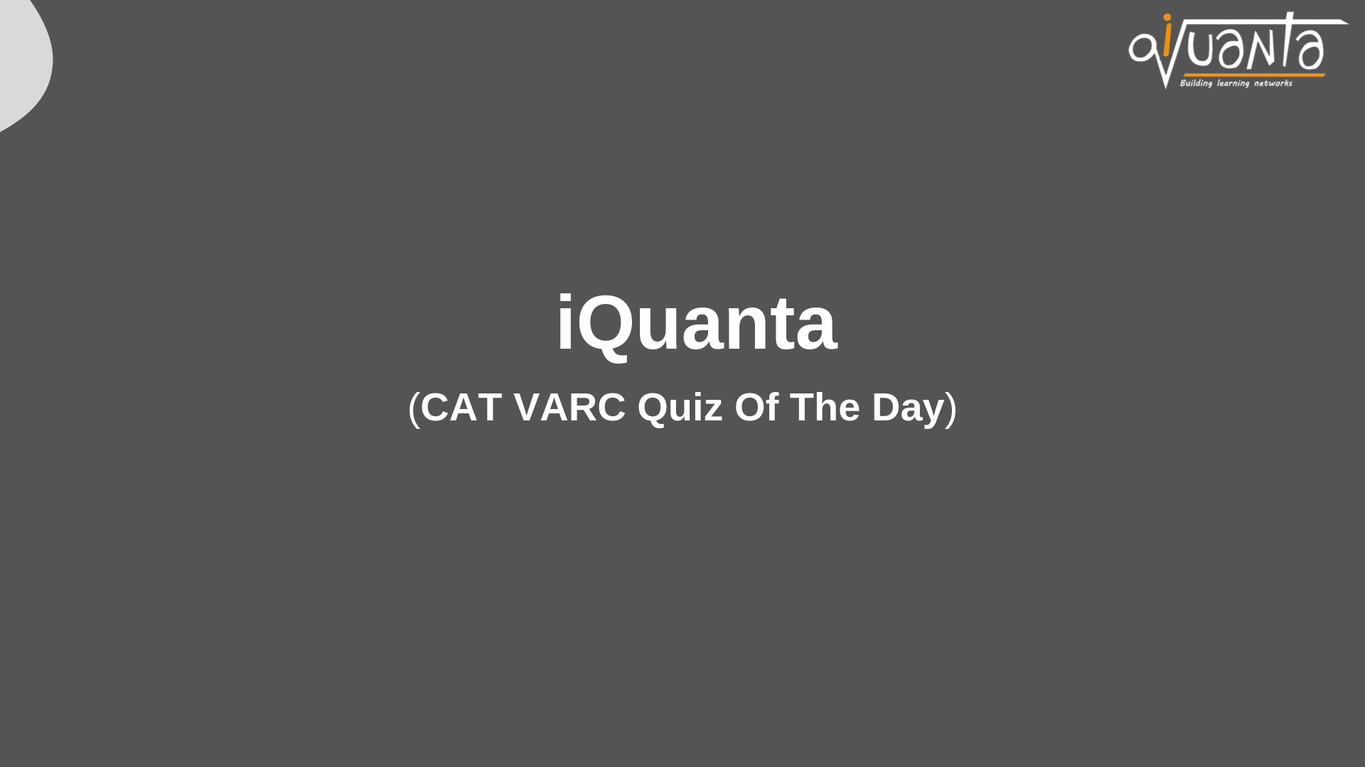 CAT VARC PRACTICE