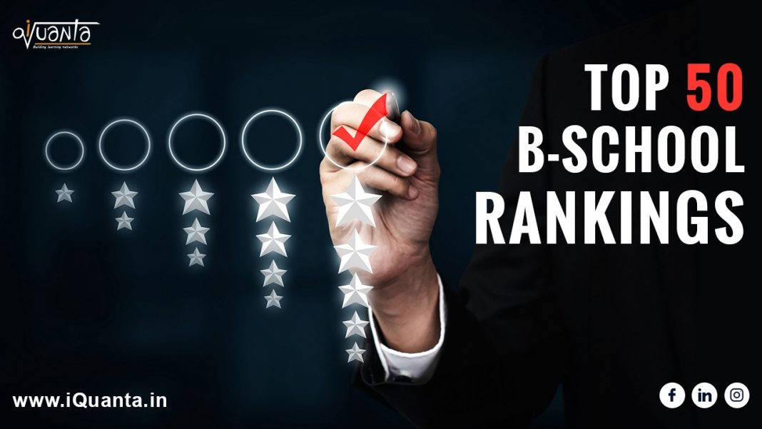 Image introducing article purpose of ranking the top B-Schools in India's