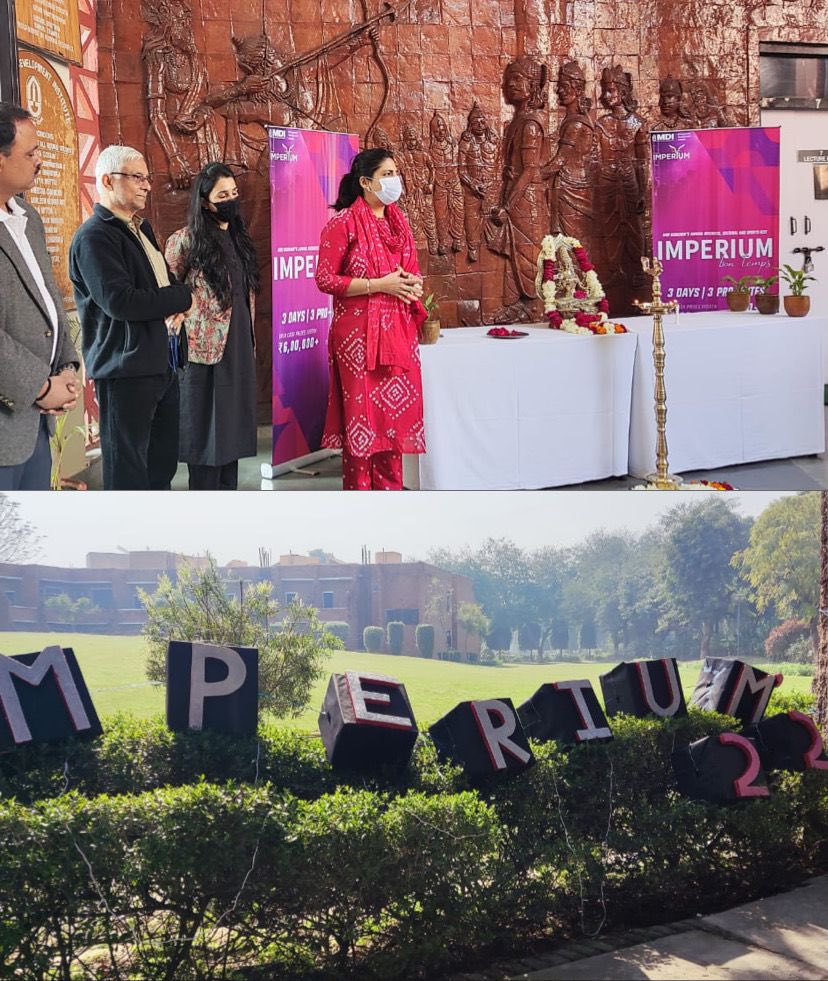 Showcasing MDI's Fest season Image displaying the annual Imperium fest of MDI Gurgaon being celebrated