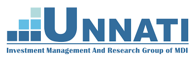 Logo displaying the following text: Unnati Investment Management and Research Group of MDI Gurgaon