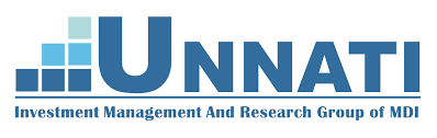 Logo of UNNATI committee at MDI Gurgaon Logo displaying the following text: Unnati Investment Management and Research Group of MDI Gurgaon