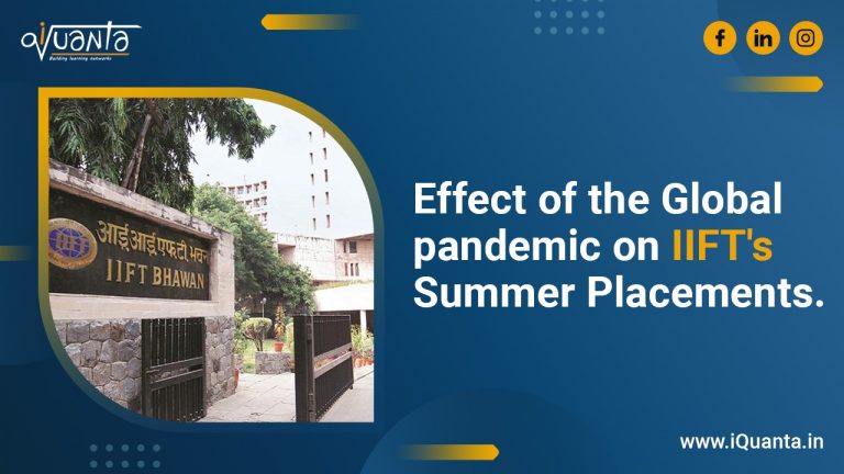Effect of the Global pandemic on IIFT’s Summer Placements