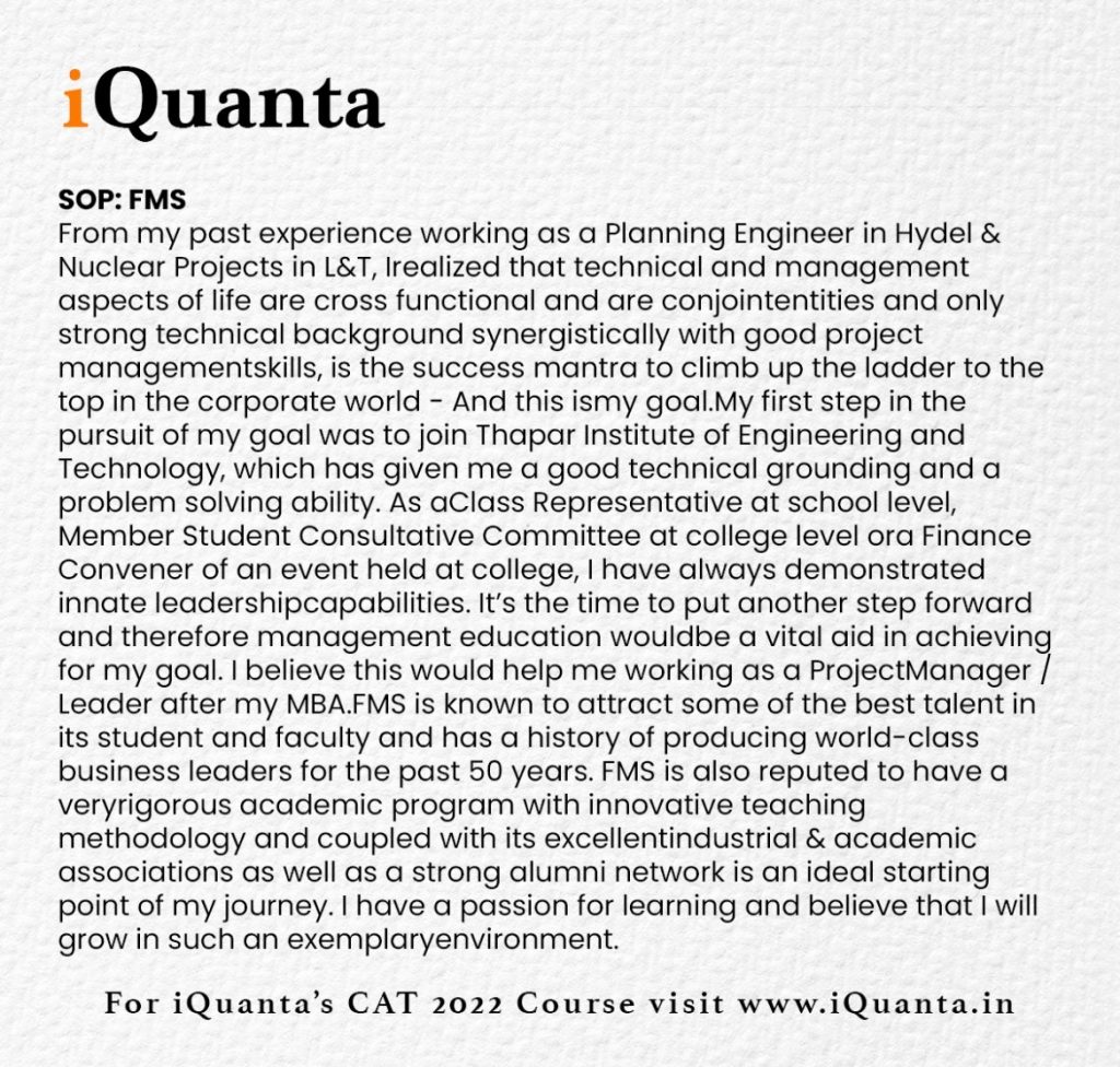 Sop Conclusion Examples SOP For MBA: Samples SOPs, Effective Tips, Format and Structure ...