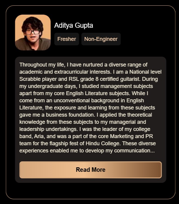 SOP For MBA Freshers