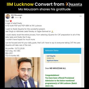 IIM Lucknow Alumni from iQuanta