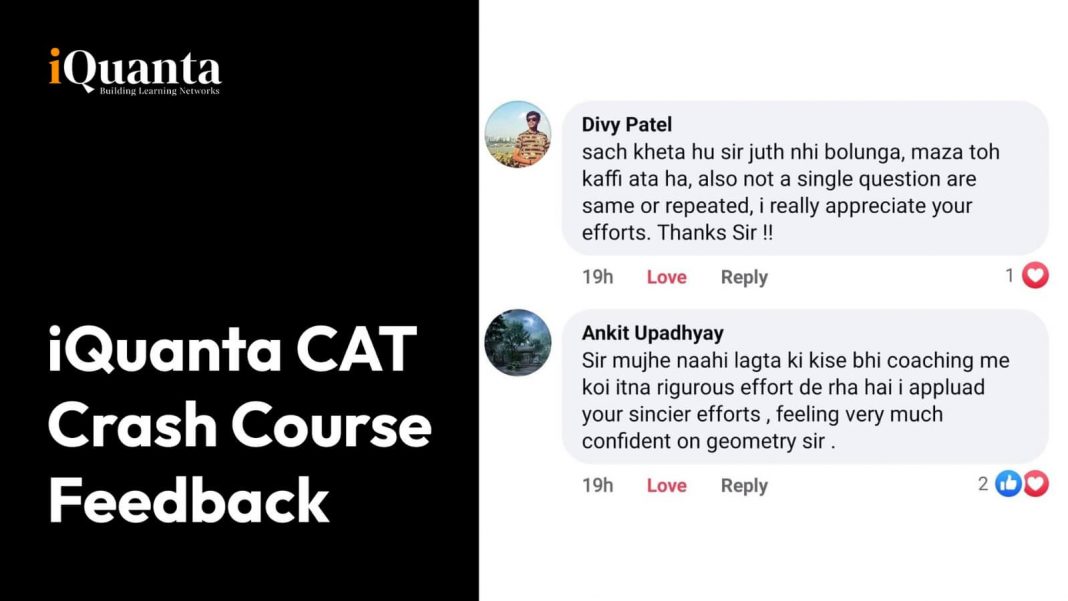 iQuanta CAT Course Feedback by Students (From Last Night) - iQuanta