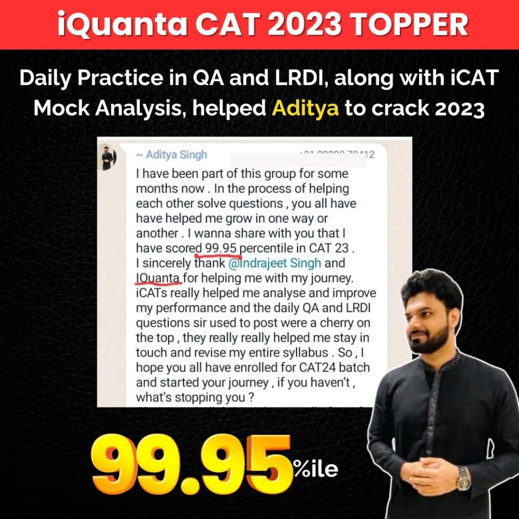 CAT Topper Aditya
