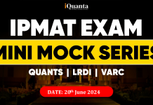 IPMAT Mini Mock Series by iQuanta: 20th June 2024 IPMAT Mini Mock Series