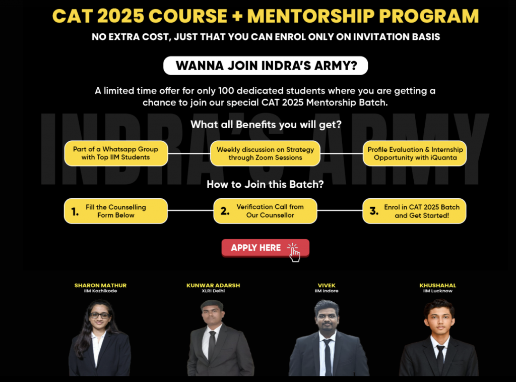 Special Mentorship Initiative for CAT 2025 Students - iQuanta