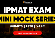 IPMAT Mini Mock Series by iQuanta: 20th December 2024