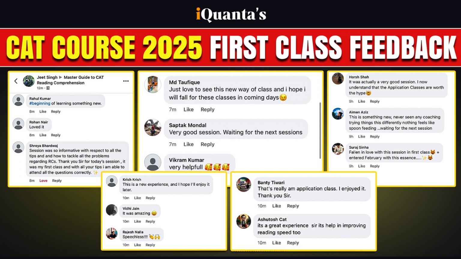 iQuanta’s CAT Course 2025 First Class Feedback - iQuanta