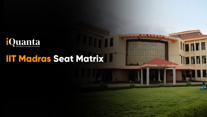 IIT Madras Seat Matrix 2025