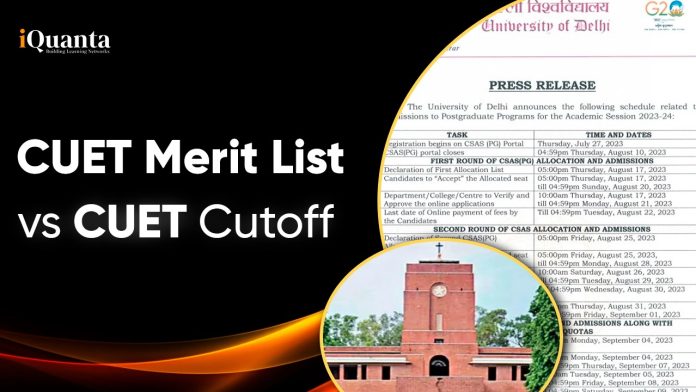 CUET Merit List vs CUET Cutoff