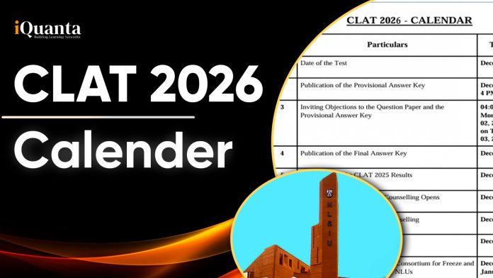 CLAT 2026 Calendar