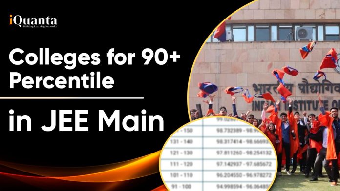 Colleges for 90+ percentile in JEE Main