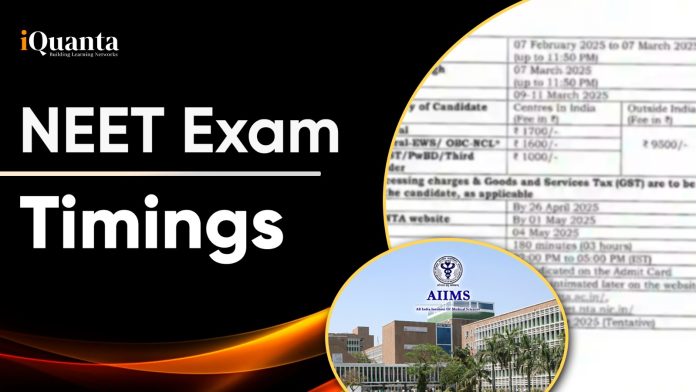 NEET Exam Timings