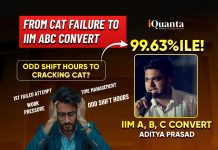 From CAT Failure to CAT Topper (99.63%ile) & IIM ABC Convert: iQuanta Student Aditya Shares His Journey! CAT Toppers Journey