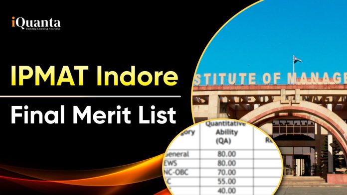 IPMAT Indore Final Merit List