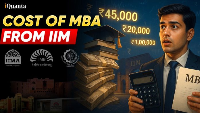 Cost of MBA from IIM Cost of MBA from IIM