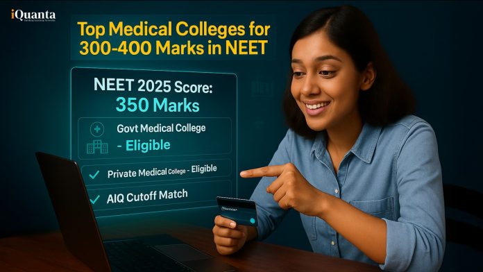 Top Medical Colleges for 300-400 Marks in NEET UG 2025