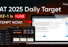 CATÂ 2025 Daily Target – Quiz 1 and 2 Live CAT Daily Target