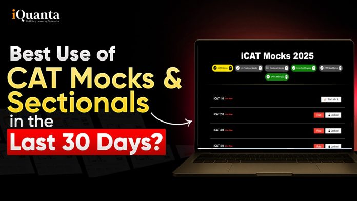 Best Use of CAT Mocks & Sectionals in last 30 days Best Use of CAT Mocks & Sectionals in last 30 days