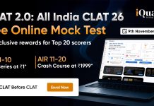 iCLAT 2.0 All India Open Mock for CLAT 2026: Free CLAT 2026 Mock Test on 9th November 2025 All India Open Mock for CLAT 2026