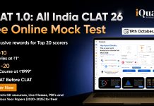 All India Open Mock for CLAT 2026: Free CLAT Test Series & Mock Test on 19th October iCLAT: All India CLAT 2026 Free Online Mock Test