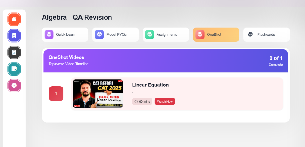 iQuanta's CAT Revision Tool