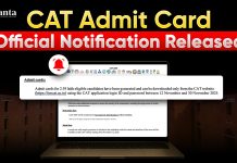 CAT 2025 Admit Card Official Notification Released, 2.95 Lakhs Students Eligible for Exam CAT Admit Card