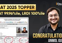 CAT 2025 Topper Anmol Gupta Scored Overall 99.96%ile & 100%ile in LRDI – Cover Detailed Strategy of a CAT Topper CAT Topper - Anmol Gupta