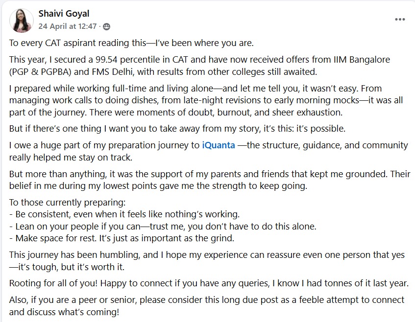 iQuanta CAT Coaching Review