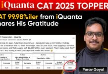 CAT 2025 Topper: How Parav Goyal Scored 99.98%ile with iQuanta CAT Topper - Parav Goyal