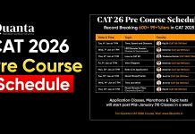 iQuanta CAT 2026 Pre Course Schedule – CAT Mega Batch Launched! CAT 2026 Pre course Schedule