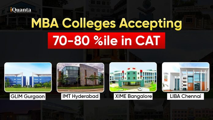 Top MBA Colleges You Can Target With a CAT 70 - 80 Percentile