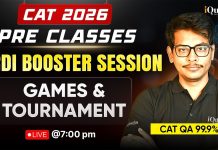 iQuanta CAT 2026 Mega Batch – 1st LRDI Class Today! CAT 2026 Pre Classes