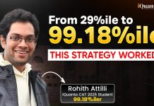 From 29%ile to 99.18%ile in CAT, How A Working Professional Became a CAT Topper With iQuanta’s Help? CAT topper & preparation strategy