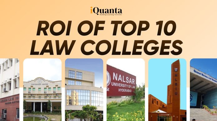 ROI of Top 10 Law Colleges ROI of Top 10 Law Colleges