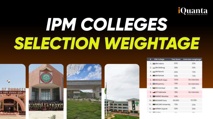 IPM Colleges Selection Weightage IPM Colleges Selection Weightage