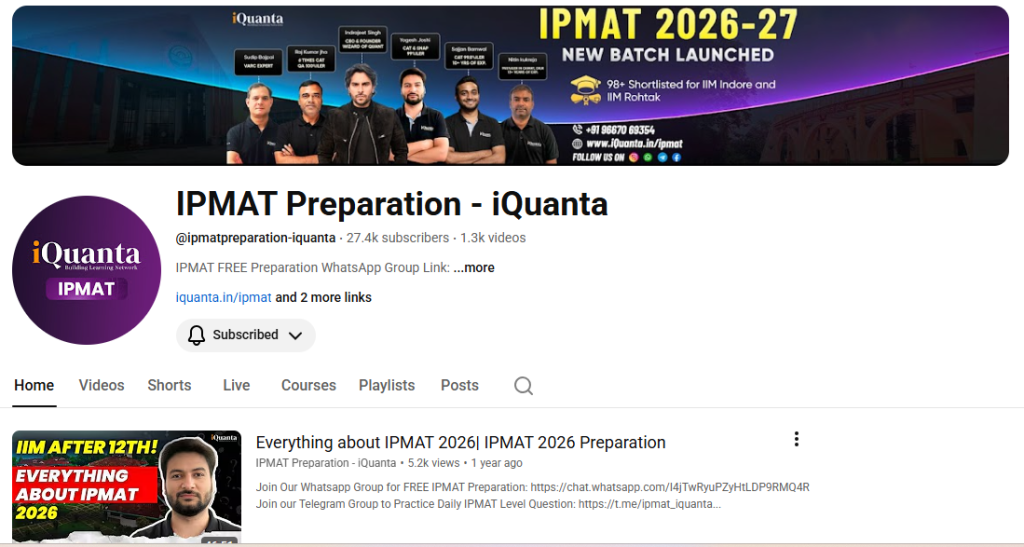 IPMAT Preparation