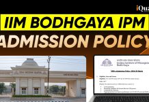 IIM Bodhgaya IPM Admission Policy 2026 IIM BodhGaya IPM Admission Policy