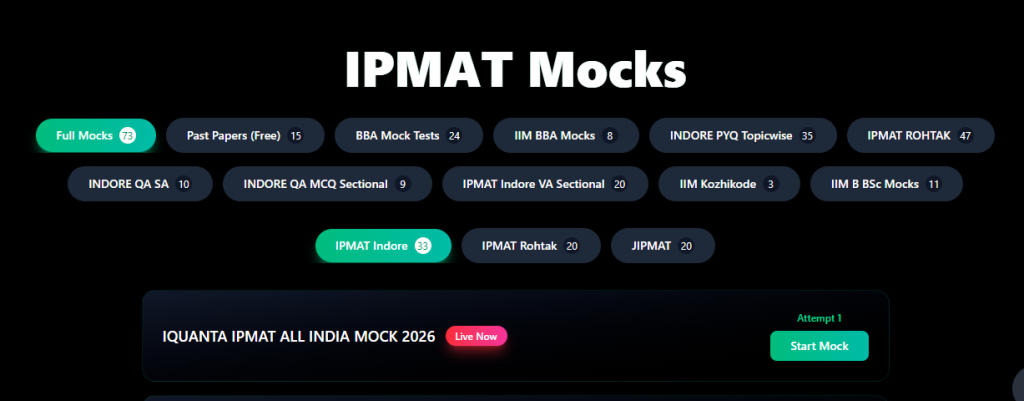 IPMAT Mock Test
