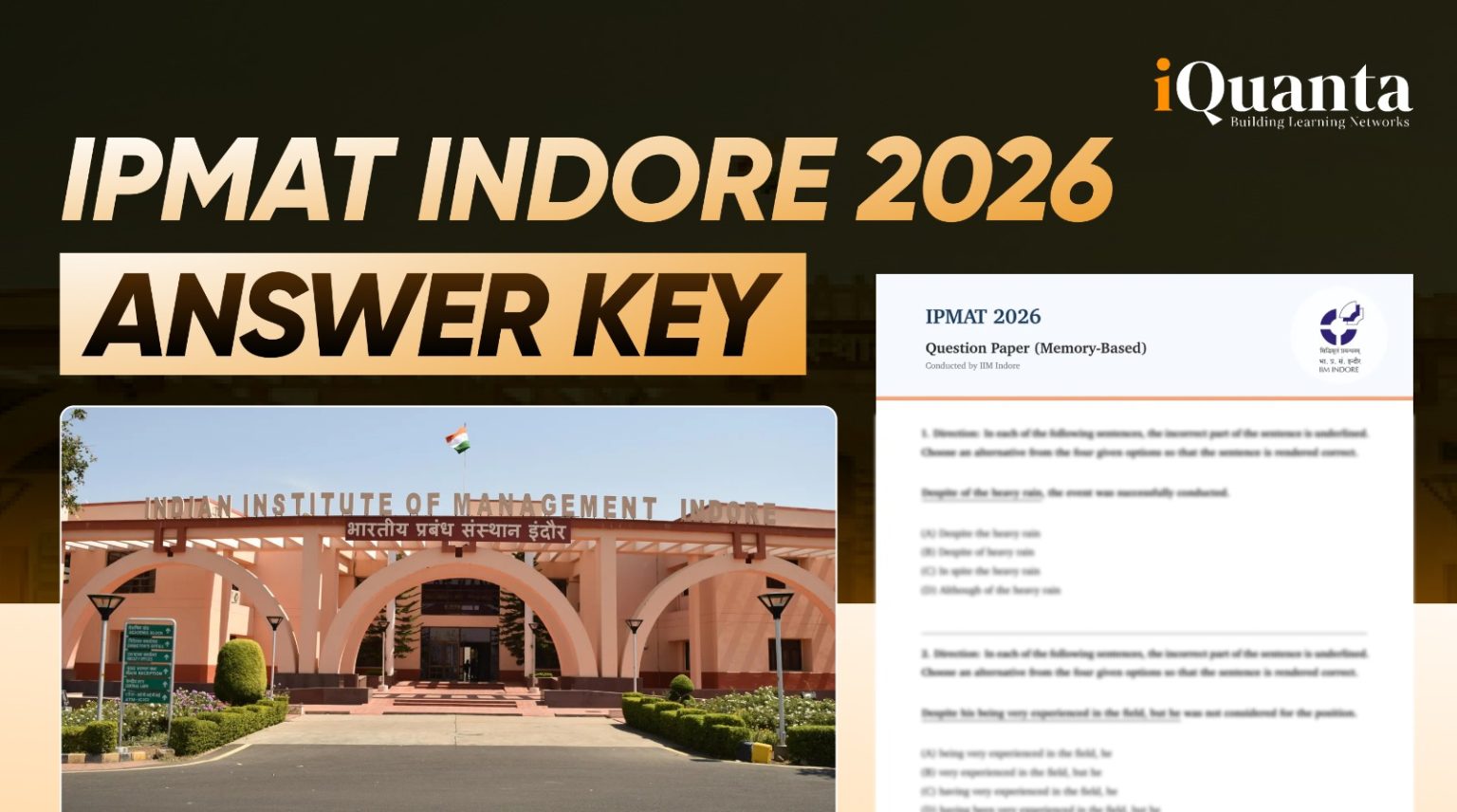 IPMAT Indore Answer Key 2026 (Out), Release Date, Download Link & Steps ...