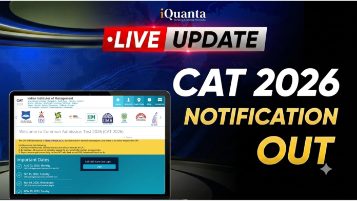 CAT Notification 2026 Out