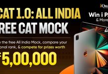 iQuanta’s All India Free CAT Mock Test (iCAT 1.0): Win Cash Prizes Worth Rs 5 Lakh🎉 All India Free CAT Mock Test 2026