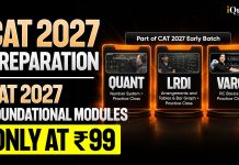 CAT Preparation 2027: Get the Foundational Modules in Just Rs. 99 To Start CAT Exam Preparation CAT 2027 Preparation